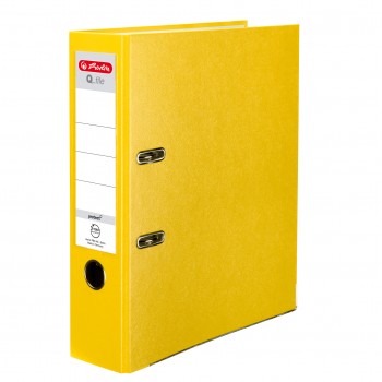 Segregator Herlitz Q. File Standard A4/80 mm, żółty