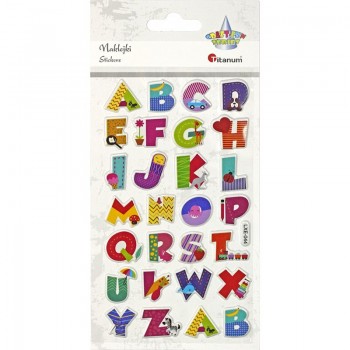Naklejki wypukłe Titanum Craft-Fun alfabet, 28 sztuk