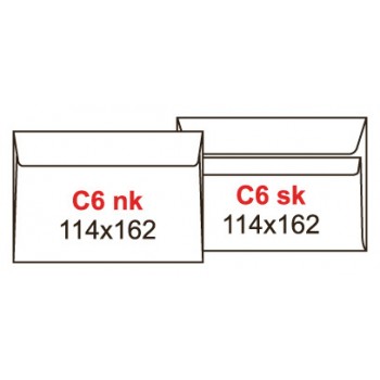 Koperty C6 biała SK samoklejące 1000 szt