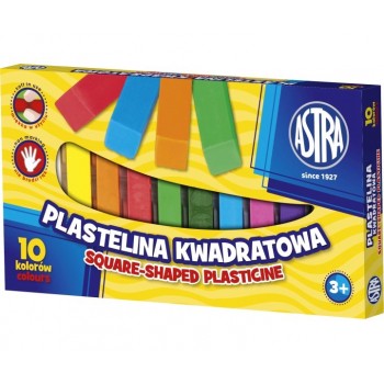 Plastelina kwadratowa Astra 10 kolorów