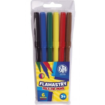 Flamastry Astra CX 6 kolorów