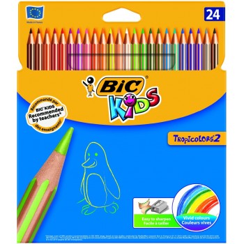 Kredki ołówkowe BIC Tropicolors 2, 24 kolory