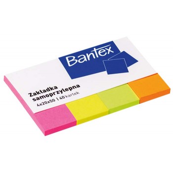 Znaczniki samoprzylepne Bantex 20x50 mm