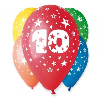 Balony z nadrukiem Gemar GS110 pastel 12" mix "10"/ 5 szt