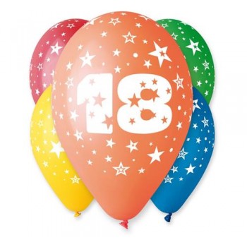 Balony z nadrukiem Gemar GS110 pastel 12" mix "18"/ 5 szt
