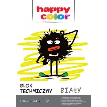 Blok techniczny Happy Color A4 170g biały