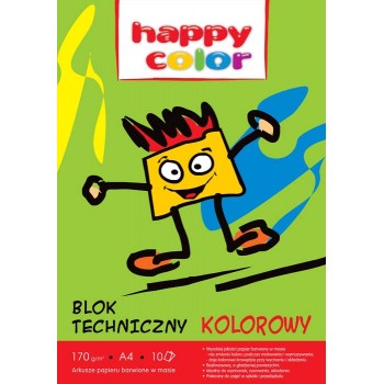 Blok techniczny Happy Color A4 170g kolorowy