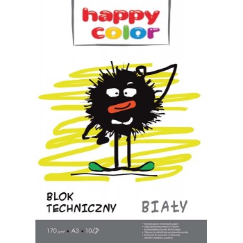 Blok techniczny Happy Color A3 170g biały