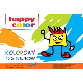 Blok rysunkowy Happy Color A3 kolorowy