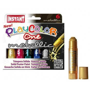 Farby w sztyfcie Instant PlayColor Metallic 6 kolorów