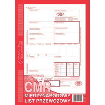 CMR Międzynarodowy list przewozowy (numerowany) 800-1N A4 MiP