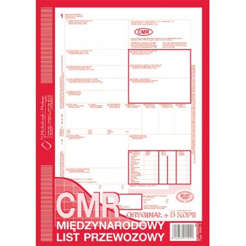 CMR Międzynarodowy list przewozowy 800-3 A4 MiP