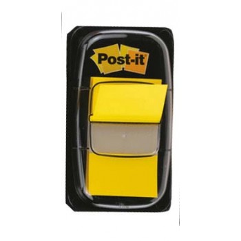 Zakładki indeksujące Post-It pojedyńcze 50szt, 25x43mm, żółte