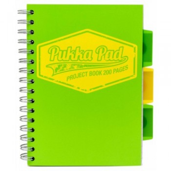 Kołozeszyt Pukka Pad Project Book Neon B5, 200k, zielony