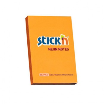 Notes samoprzylepny Stick'n 76x51mm pomarańczowy neonowy