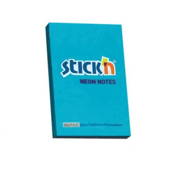 Notes samoprzylepny Stick'n 76x51mm niebieski neonowy