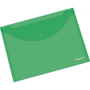 Teczka kopertowa Titanum A4 transparentna zielona 180um 