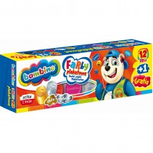 Farby plakatowe Bambino 12 kolorów 20ml + gratis