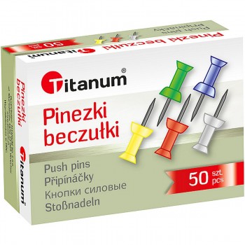 Pinezki beczułki Titanum 50 sztuk