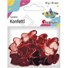 Konfetti Titanum Craft-Fun serca, 15mm, 10g