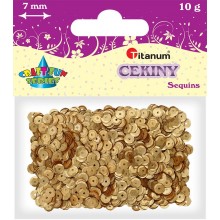 Cekiny okrągłe Titanum Craft-Fun Series 10g, matowe złote