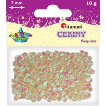 Cekiny okrągłe Titanum Craft-Fun Series 10g, perłowe białe