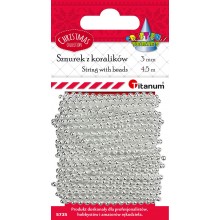 Koraliki na sznurku Titanum Craft-Fun Series 3mm, 4,5m, srebrne