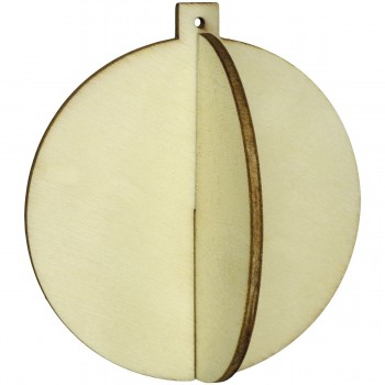 Bombka drewniana Titanum Craft-Fun 3D, 75x82mm