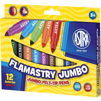 Flamastry Astra Jumbo 12 kolorów