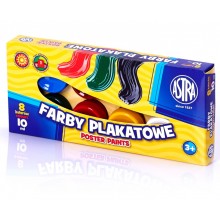 Farby plakatowe Astra 10ml, 8 kolorów