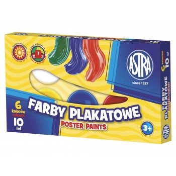 Farby plakatowe Astra 10ml, 6 kolorów