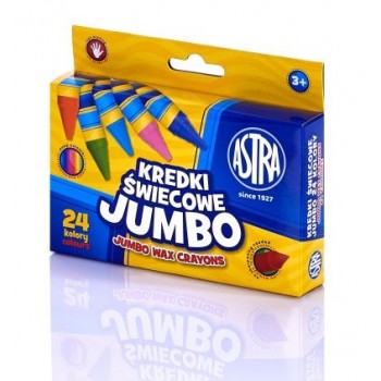 Kredki świecowe Astra Jumbo 24 kolory