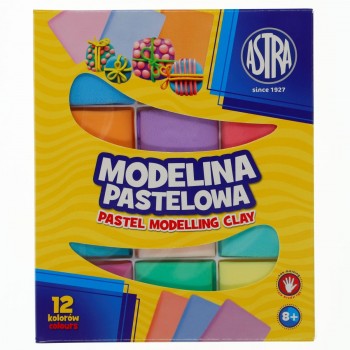 Modelina Astra pastelowa 12 kolorów