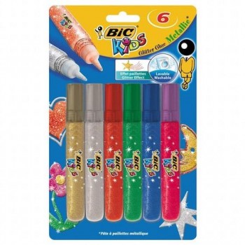 Klej artystyczny BIC Kids brokatowy metaliczny