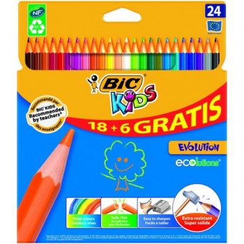 Kredki ołówkowe BIC Evolution 24 kolory