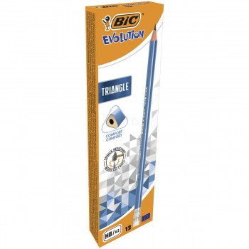 Ołówek BIC Evolution Triangle HB, z gumką