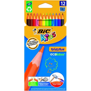 Kredki ołówkowe BIC Evolution 12 kolorów
