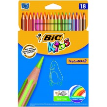 Kredki ołówkowe BIC Tropicolors 2, 18 kolorów