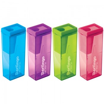 Temperówka Berlingo Neonbox, 1 otwór z pojemnikiem