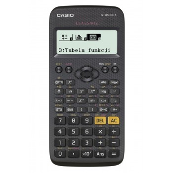 Kalkulator naukowy Casio FX-350CEX, 379 funkcji, 77x166mm, czarny