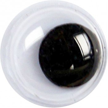 Oczka czarne 7mm, 150 sztuk, bez rzęs