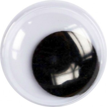 Oczka czarne 12mm, 80 sztuk, bez rzęs