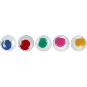 Kolorowe oczka 12mm, 80 sztuk, bez rzęs