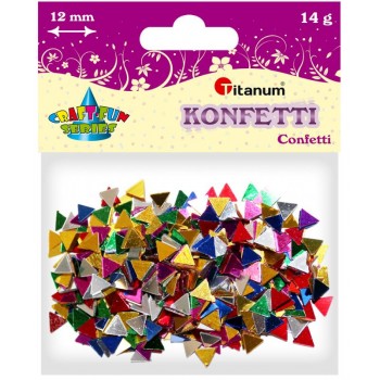 Konfetti trójkąty 12x12x12mm, 14g mix kolor