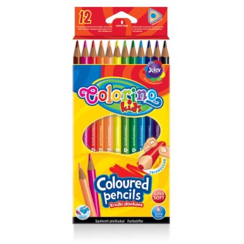 Kredki ołówkowe Colorino trójkątne 12 kolorów