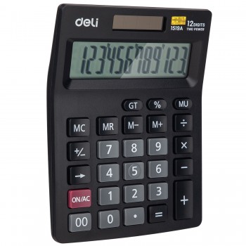 Kalkulator Deli 1519A, 12-cyfrowy, kolory