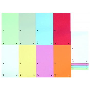 Przekładki kartonowe do segregatora Donau 1/3 A4, mix kolorów