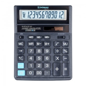 Kalkulator biurowy Donau Tech, 12-cyfr, 203x158x31mm