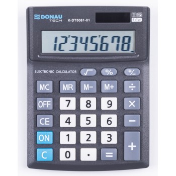 Kalkulator biurowy Donau Tech, 8-cyfr, 137x101x30mm