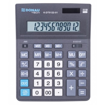Kalkulator biurowy Donau Tech, 12-cyfr, 201x155x35mm